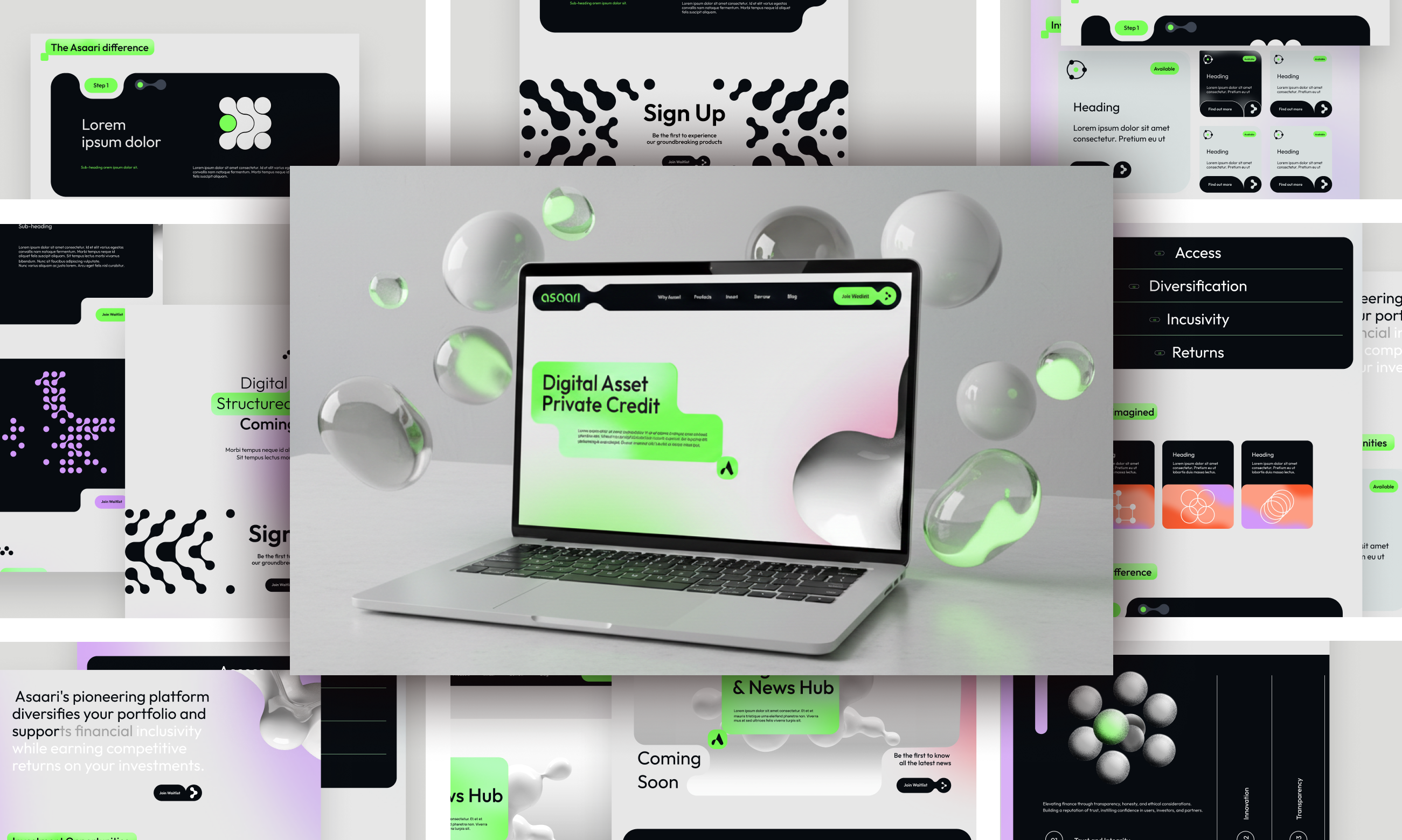 visual example 3 of design work - two tone sculptures